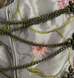 Damen Trachten Dirndl ärmellos Lila, Schwarz mit grüner Schürze ca. Gr. 44