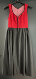 Kinder Trachten Dirndl ärmellos Rot, Schwarz ca. Gr. 152