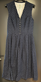 Damen Trachten Dirndl ärmellos Blau gemustert ca. Gr. 42 v. Meico