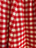Damen Trachten Dirndl ärmellos Rot-Weiß kariert ca. Gr. 40