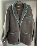 Damen Trachten Janker/Jacke Schwarz, grün ca. Gr. 54 v. Geiger