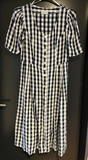 Damen Trachten Dirndl kurzarm Blau, Weiß gemustert Gr. 42 v. Vilona