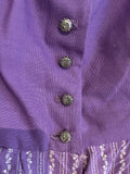 Damen Trachten Dirndl ärmellos Lila, Weiß gemustert ca. Gr. 42