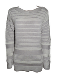 Capuccino Damen Pullover Langarm Grau Gr. 38