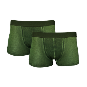 Herren Retropants 2er Pack Grün Rost Navy Blau Baumwolle Gr. M
