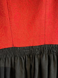 Damen Trachten Dirndl ärmellos Rot, Schwarz ca. Gr. 40