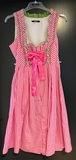 Damen Trachten Dirndl ärmellos Rosa-Weiß, Grün gemustert Gr. 36 v. Esmara