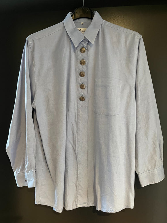 Damen Trachten Bluse/Hemd Blau ca. Gr. 38 v. Gundi