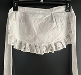 Kinder Trachten Dirndl Schürze mit Tasche weiß Länge ca. 24,5 cm