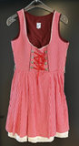Damen Trachten Dirndl ärmellos Rot-Weiß kariert Gr. 40 v. MarJo