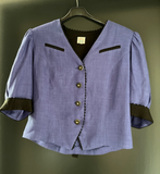 Damen Trachten Janker/Jacke blau/lila ca. Gr. 40 v. Al-pe