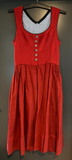 Damen Trachten Dirndl ärmellos Rot gemustert ca. Gr. 38