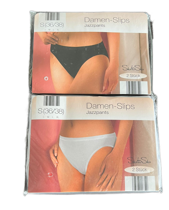 Damen Jazzpants 2er Pack Schwarz Weiß Baumwolle Gr. S Bauwolle-Elasthan