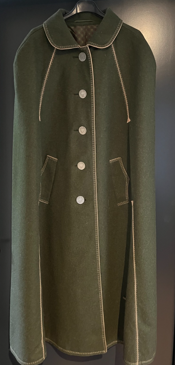 Damen Trachten Janker/Cape Grün, Beige ca. Gr. 38 v. Giesswein