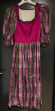 Damen Trachten Dirndl 3/4 Arm Lila, Rosa, Grün gemustert Gr. 36