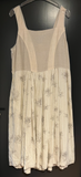 Damen Trachten Dirndl ärmellos Beige gemustert ca. Gr. 44