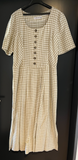 Damen Trachten Dirndl kurzarm Braun-Weiß kariert ca. Gr. 44 v. Tofana