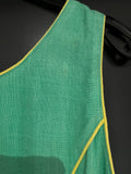 Damen Trachten Dirndl ärmellos Grün, Gelb mit Stickerei Gr. 40 v. Meico