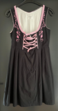 Damen Trachten Dirndl ärmellos schwarz rosa ca. Gr. 38 v. Oscar-Trachten