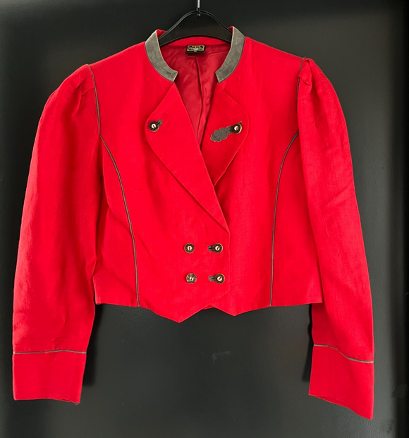Damen Trachten Janker/Jacke Rot ca. Gr. 40 v. C&A Orig. Alpen-Trachten