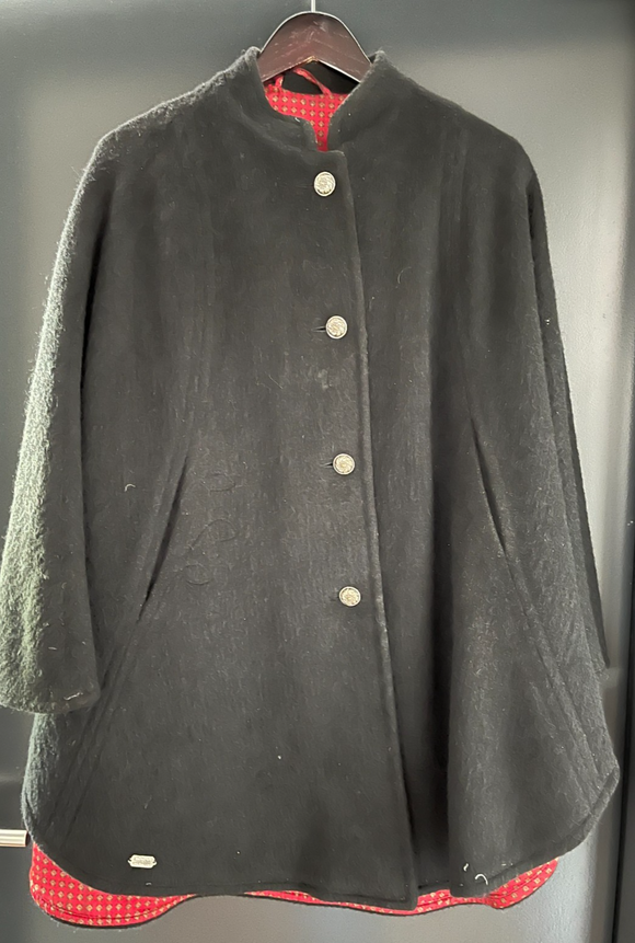 Damen Trachten Janker/Cape Schwarz ca. Gr. 40 v. Bergmann