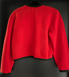 Damen Trachten Janker/Jacke Rot grün ca. Gr. 40 v. Münchner Strickmoden