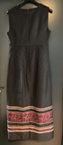 Damen Trachten Dirndl ärmellos Schwarz, Rot gemustert Gr. 40 v. H. Moser