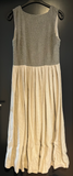 Damen Trachten Dirndl ärmellos Grau, Beige gemustert Gr. 42 v. Berwin & Wolff