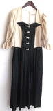 Damen Trachten Kleid Leinen natur, Rock schwarz Gr. 42 v. Landhaus