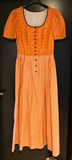 Damen Trachten Dirndl kurzarm Orange, Grün, Weiß gemustert Gr. 36 v. Sportalm