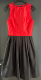 Damen Trachten Dirndl ärmellos Rot Schwarz Gr. 34 v. Janina