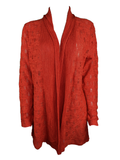 Capuccino Damen Strickjacke Feinstrick Dunkelblau Rot Gr. 38