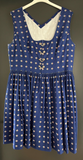 Damen Trachten Dirndl ärmellos blau gemustert ca. Gr. 42