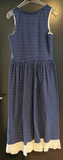 Damen Trachten Dirndl ärmellos Blau, Weiß gemustert ca. Gr. 42 v. Steindl