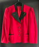 Damen Trachten Janker/Jacke Rot, grün ca. Gr. 42 v. Bauer