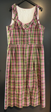Damen Trachten Dirndl ärmellos Lila, Grün gemustert Gr. 42