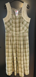 Damen Trachten Dirndl ärmellos Grün, Beige gemustert Gr. 44 v. Rose-Dirndl