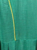 Damen Trachten Dirndl ärmellos Grün, Gelb mit Stickerei Gr. 40 v. Meico