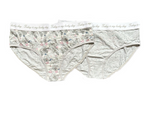 Damen Sommer Slip 2er-Pack Blau/Blau gem., Grün/Grün, Grau/Grau gem. Gr. S, M, L