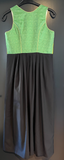 Damen Trachten Dirndl ärmellos Grün, Gelb, Schwarz Gr. 36 v. Stockerpoint