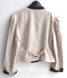 Damen Trachten Janker/Jacke Leinen natur Gr. 38 v. Alphorn