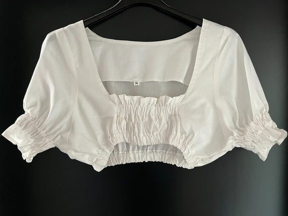 Damen Trachten Dirndl Bluse kurzarm weiß ca. Gr. 36