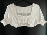Damen Trachten Dirndl Bluse kurzarm weiß ca. Gr. 36