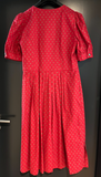 Damen Trachten Dirndl kurzarm Rot gemustert ca. Gr. 40 v. Rose-Dirndl