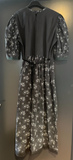 Damen Trachten Dirndl kurzarm Schwarz, Grün gemustert ca. Gr. 40