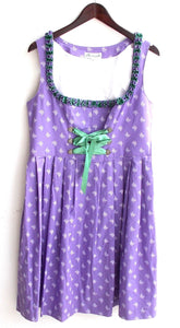 Damen Trachten Dirndl ärmellos lila geblümt Gr. 44 v. Alpenwelt