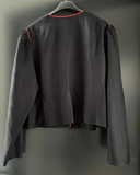 Damen Trachten Janker/Jacke Schwarz, rot ca. Gr. 42 v. meico