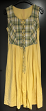Damen Trachten Dirndl ärmellos Gelb, Grün gemustert ca. Gr. 42