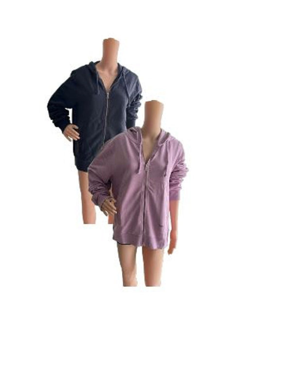 JOY Damen Jacke mit Kapuze 49212 Farbe mulberry und navy Gr. S - XL