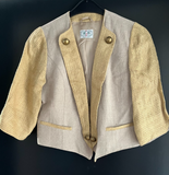 Damen Trachten Janker/Jacke beige gelb ca. Gr. 36